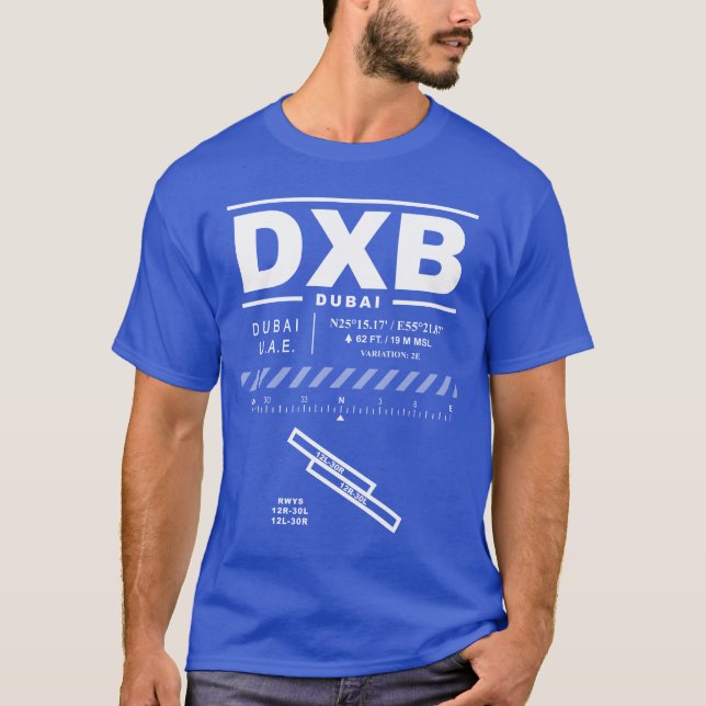 Dubai Internationell flygplats DXB T-Shirt (Framsida)