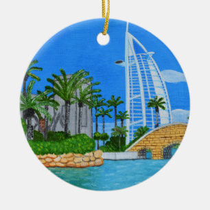 Dubai julgransprydnad keramik