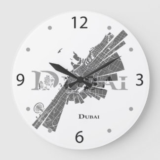 Dubai Karta Clock Stor Klocka