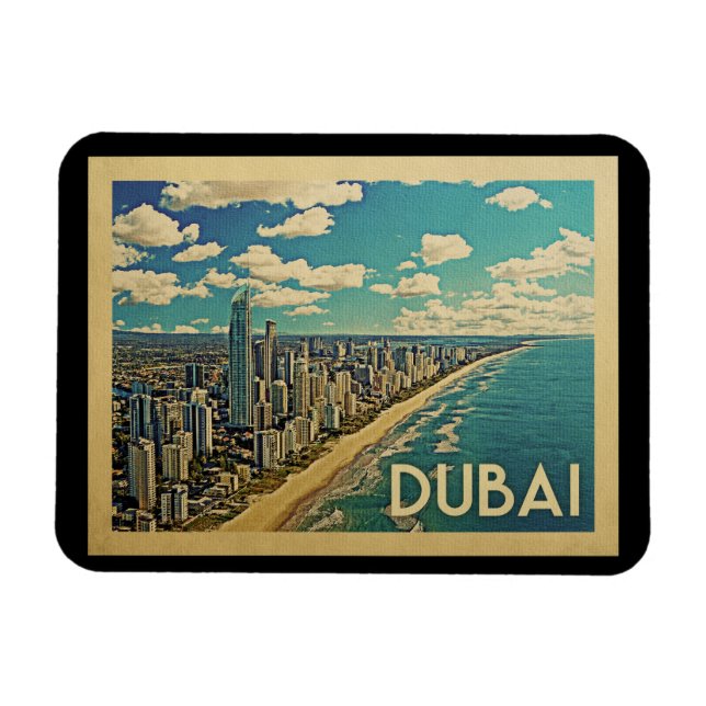 Dubai kustenvintage resor magnet (Horisontell)
