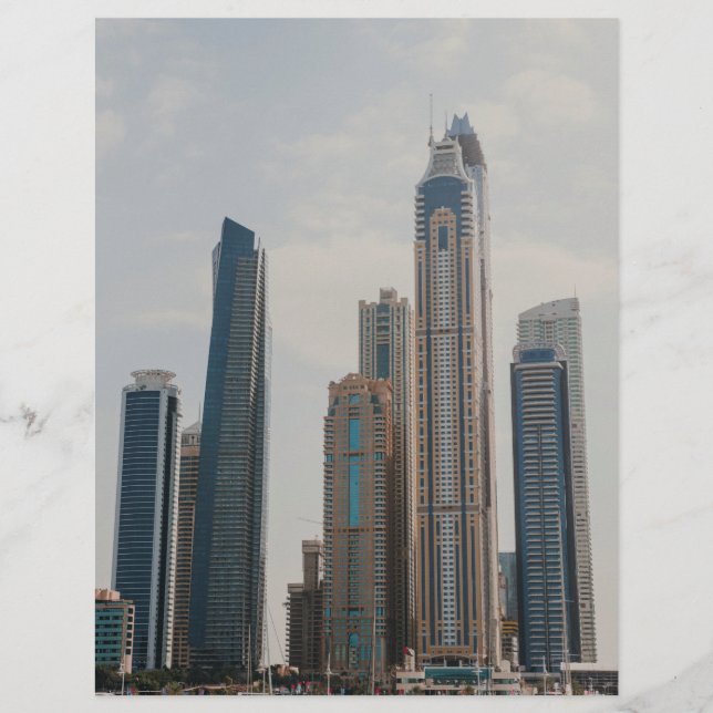 Dubai Marina-arkitektur Reklamblad (Framsidan)