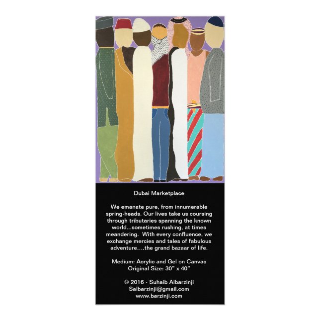Dubai Market Ställe och Han - Long Card Reklamkort (Framsidan)