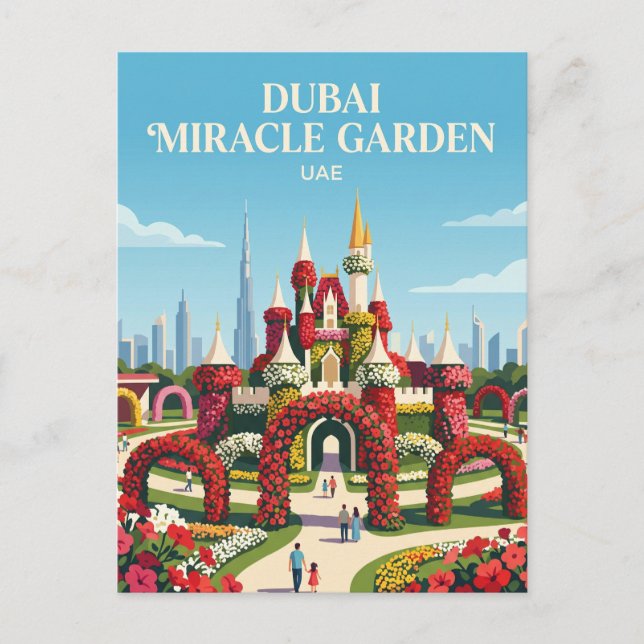 Dubai Miracle Garden Förenade Arabemiraten Vykort (Framsida)