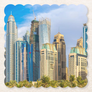 Dubai moderna skyscraper Corniche Underlägg Papper