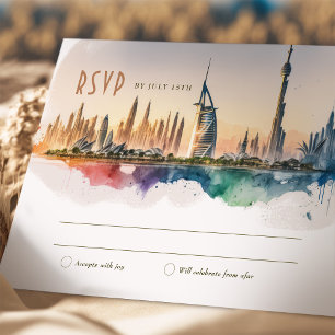 Dubai OSA Bröllop Infoga destination UAE Inbjudningar