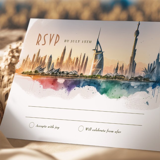 Dubai OSA Bröllop Infoga destination UAE Inbjudningar (Skapare uppladdad)