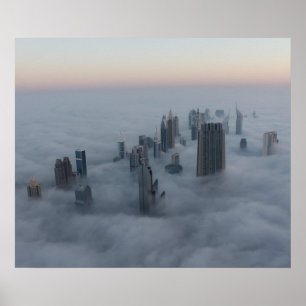 Dubai ovanför molnen poster