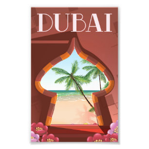 Dubai Palace Travel-affisch Fototryck