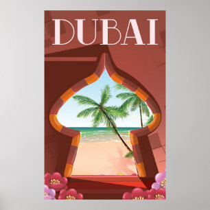 Dubai Palace Travel-affisch Poster