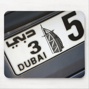 Dubai registreringsskylt musmatta