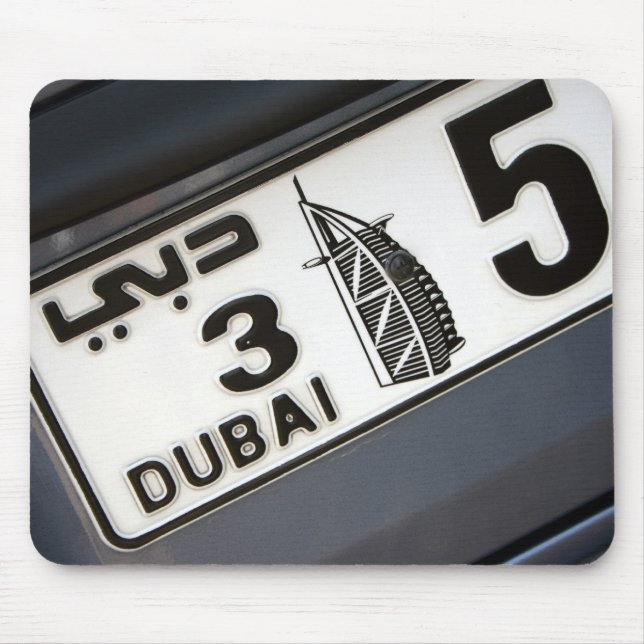 Dubai registreringsskylt musmatta (Framsidan)