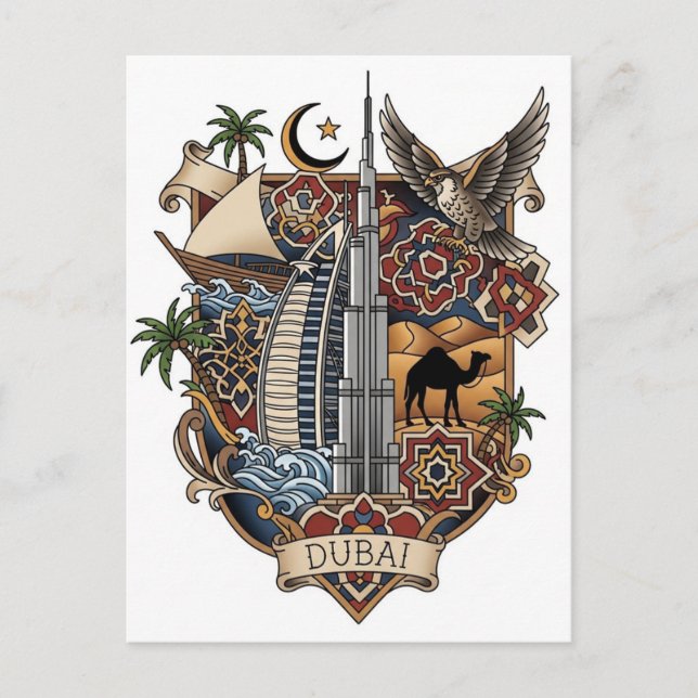 Dubai Resa Vykort (Framsida)