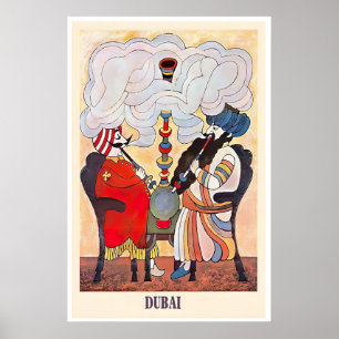 Dubai resemalmanacka UAE konst Förenade Arabemirat Poster