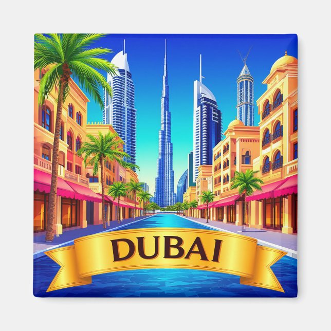 🧲 Dubai Resmål för Bucket List Resor 🌍 Magnet (Framsidan)