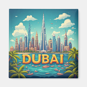 🧲 Dubai-resminnen från UAE:s skyline 🌆 Magnet