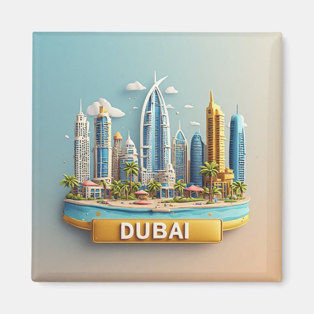 🧲 Dubai-resminnen som varar för evigt ✈️ Magnet (Framsidan)