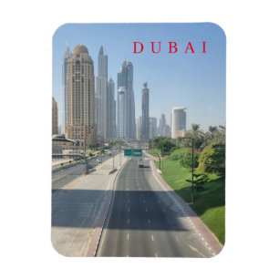 Dubai road and byggnad view-kylmagnet magnet