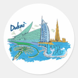 Dubai Runt Klistermärke