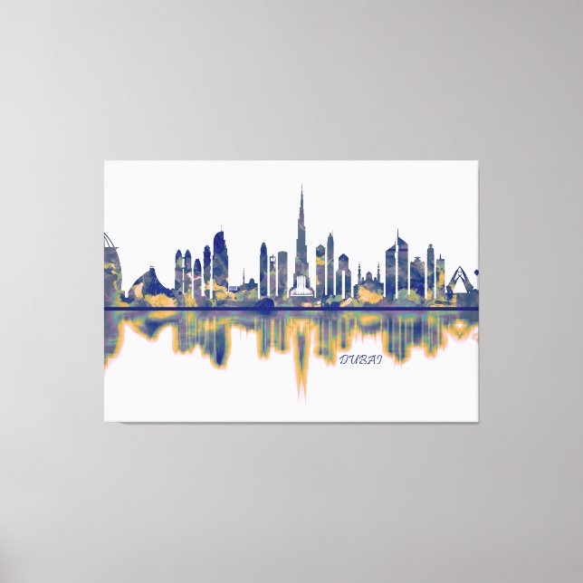 Dubai Skyline Canvastryck (Framsida)
