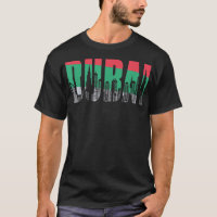 Dubai Skyline Flagga Souvenir Gift UAE Pride Tee