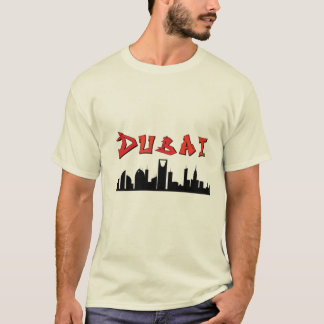 Dubai Skyline Graffiti Stil Design T Shirt