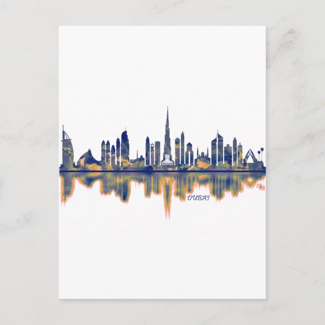 Dubai Skyline Helg Vykort (Framsida)