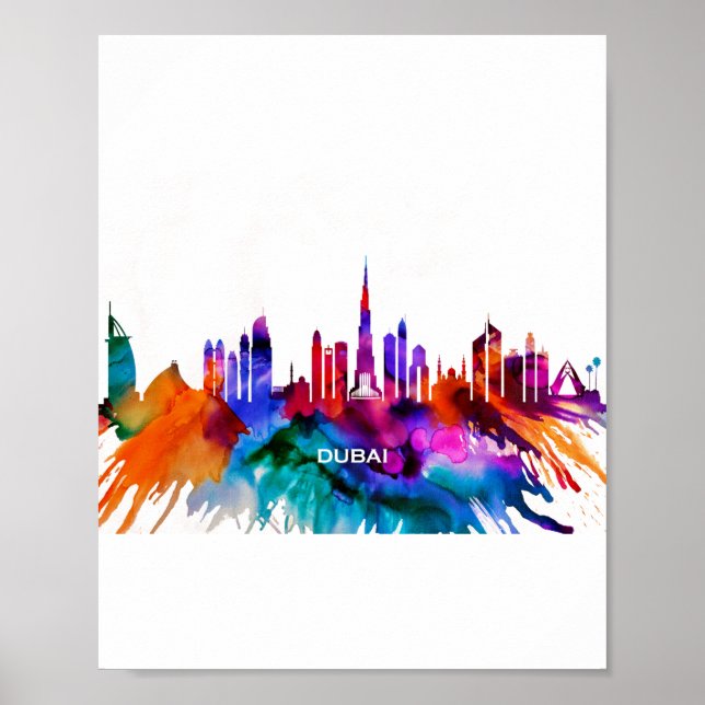 Dubai Skyline Poster (Framsidan)