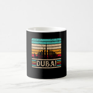 Dubai Skyline Vintage Förenade Arabemiraten Kaffemugg