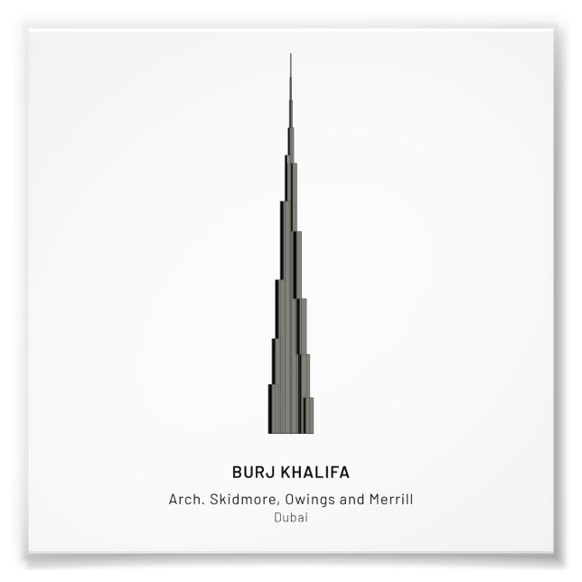 Dubai Skyscraper - Fotoutvidgning Fototryck (Framsidan)