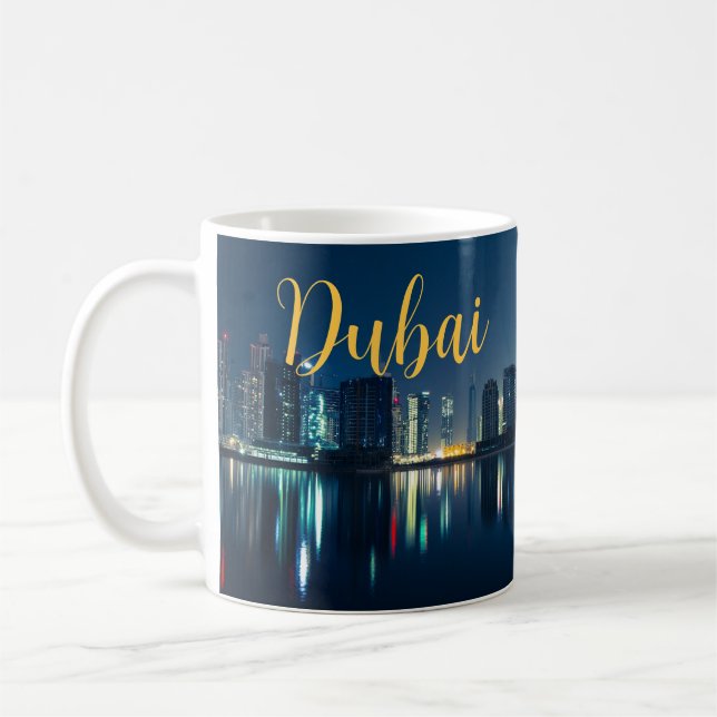 Dubai Stad Kaffe Mugg Resa Souvenir (Vänster)