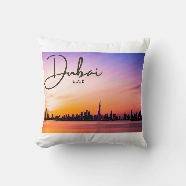 Dubai Sunset Pillow  Kudde (Framsida)