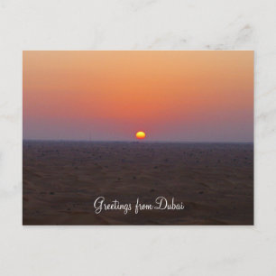dubai sunset vykort