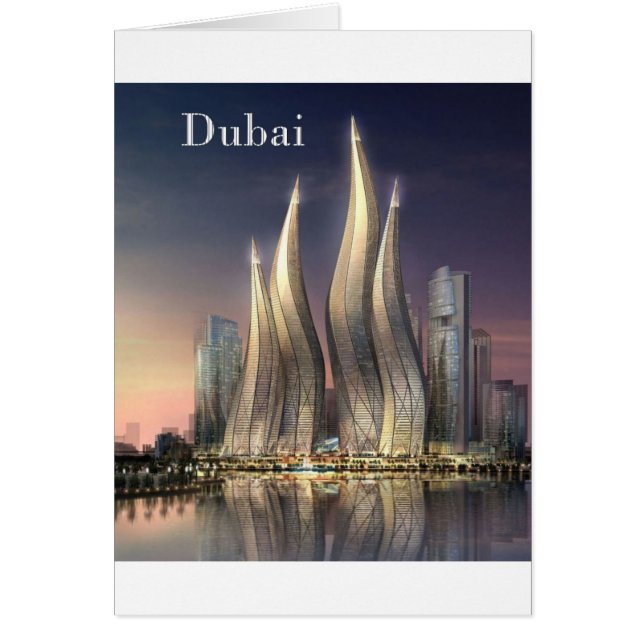 dubai Torn (av St.K) Hälsningskort (Framsidan)