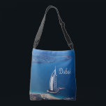 Dubai UAE Burj Al Arab Axelväska<br><div class="desc">Dubai UAE Burj Al ArabOnly 7 stjärnhotell i Förenade Arabemiraten i den persiska Bukt formade som en arabisk frakt.  Vackra och ikoniska</div>
