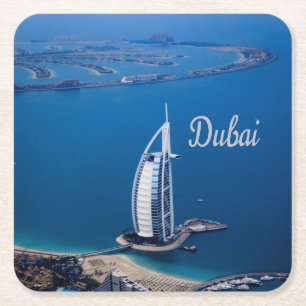 Dubai UAE Burj Al Arab Underlägg Papper Kvadrat
