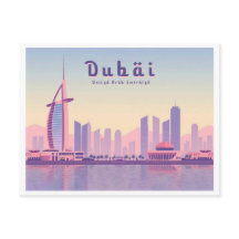 Dubai UAE Burj Khalifa Pastel Travel Design