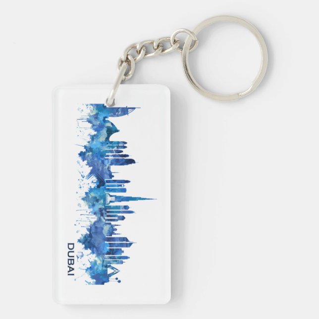 Dubai UAE Skyline Blue (Baksidan)