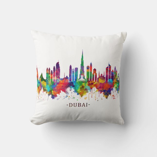 Dubai UAE Skyline Kudde (Framsida)