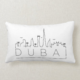 Dubai, UAE Skyline Lumbar Pillow Lumbarkudde