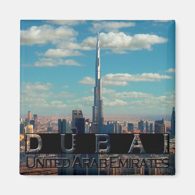 Dubai UAE Souvenir Magnet (Framsidan)