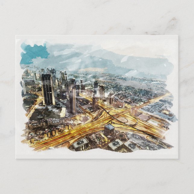 Dubai UAE Unik resa Souvenir Fine Art Vykort (Framsida)