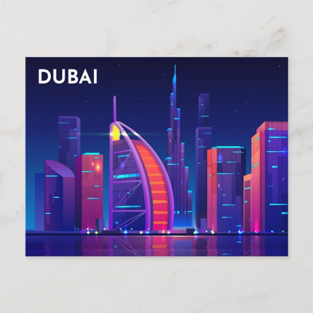 Dubai United Arab Emirates vykort (Framsida)