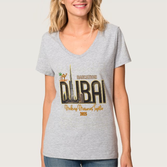 Dubai Vacation Capture the Magic of Your Äventyr T Shirt (Framsida)
