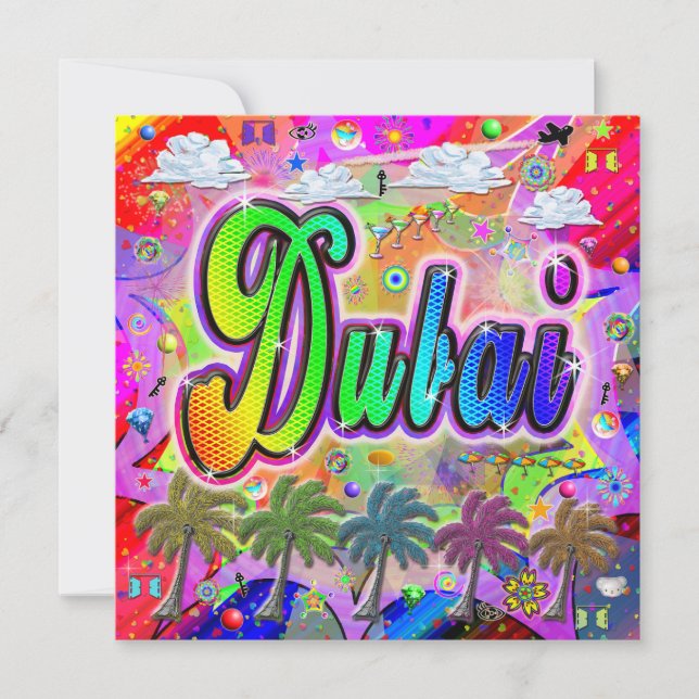 Dubai Vista Express Helgdag Card Julkort (Framsida)
