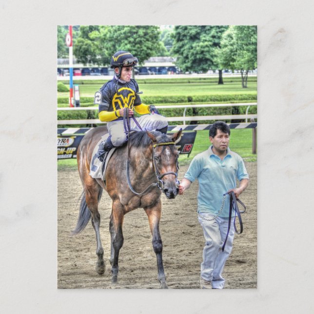 Dubai Vm vann jockey Joel Rosario Vykort (Framsida)