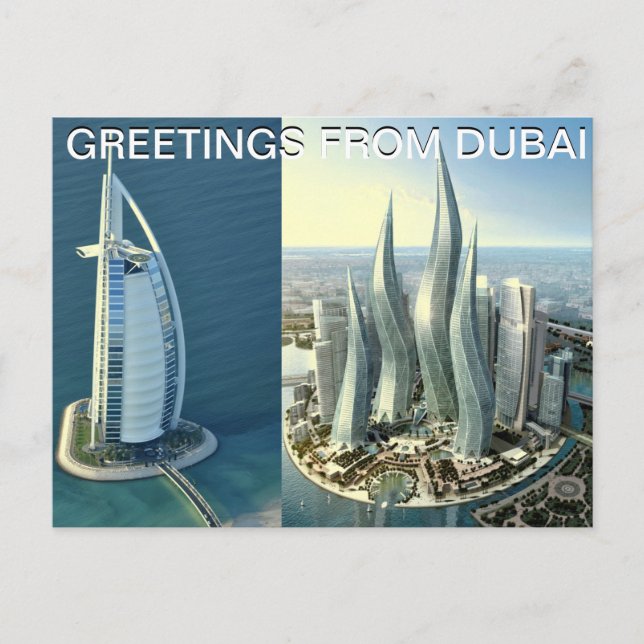 DUBAI-vykort designat av Mojisola A Gbadamosi Vykort (Framsida)