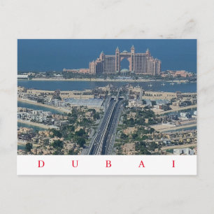 Dubaipalm Jumeirah-utsikt vykort