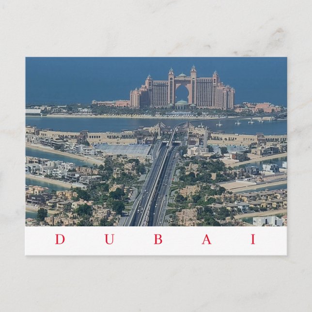 Dubaipalm Jumeirah-utsikt vykort (Framsida)
