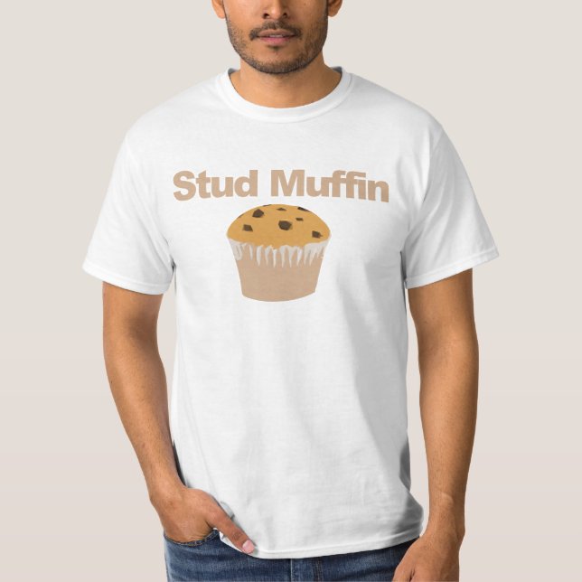 Dubba den roliga T-tröja för muffinen T Shirt (Framsida)