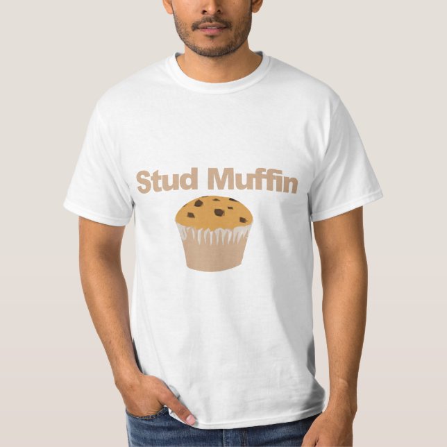 Dubba den roliga T-tröja för muffinen T-shirt (Framsida)